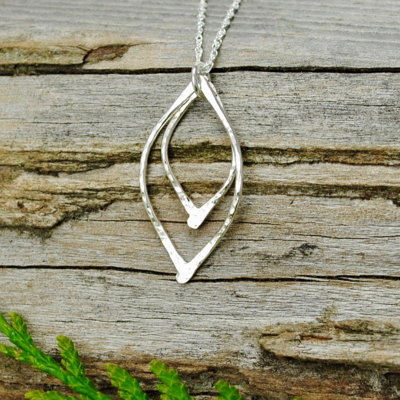Elements Gallery Double Leaf Necklace
