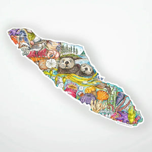 Nicola North "Vancouver Island" Large Stickers