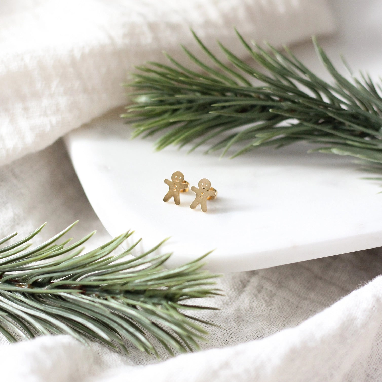 Birch Jewellery | Gingerbread Man Stud Earrings
