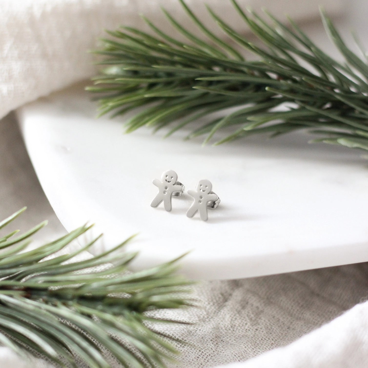Birch Jewellery | Gingerbread Man Stud Earrings