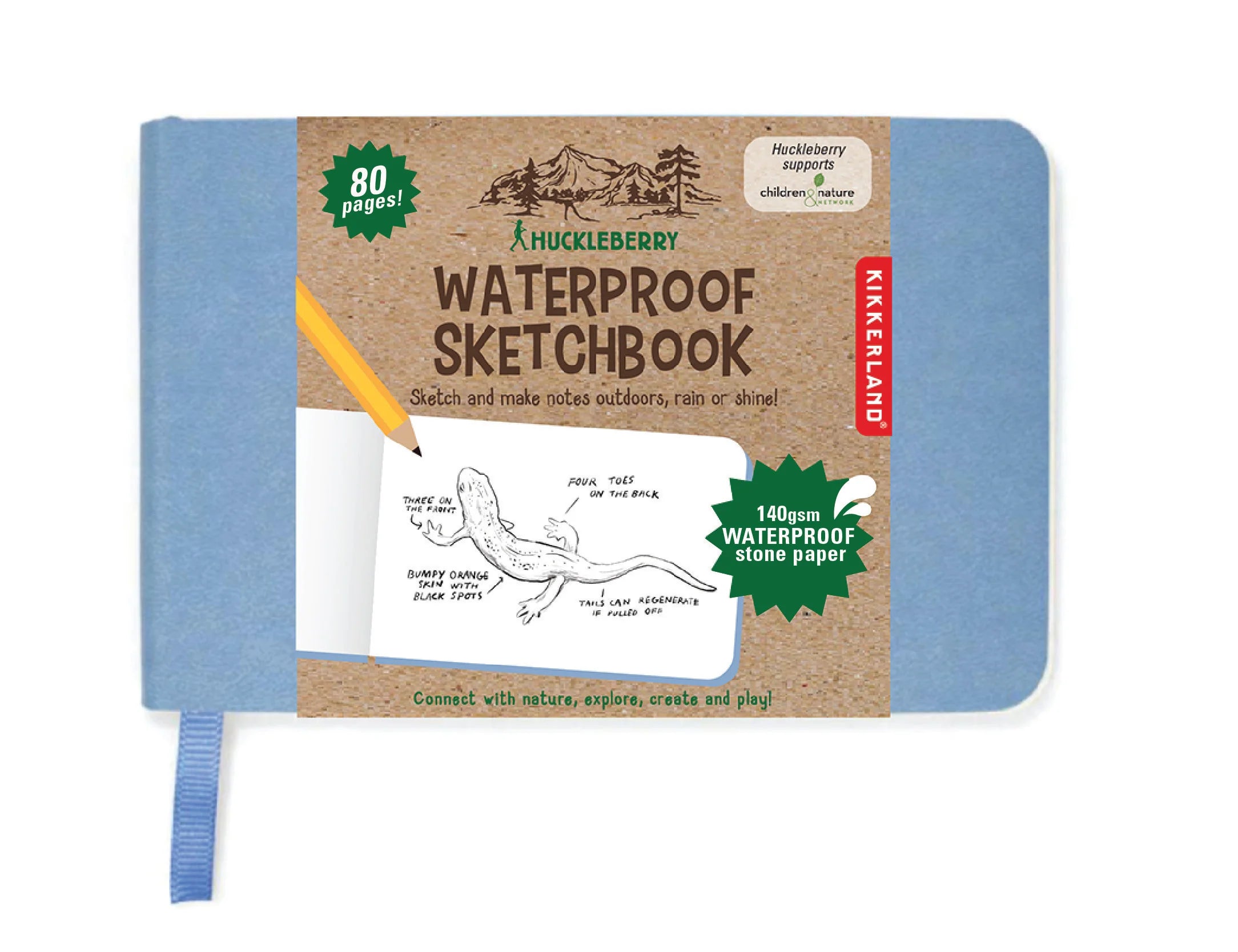 Kikkerland Huckleberry | Waterproof Sketchbook