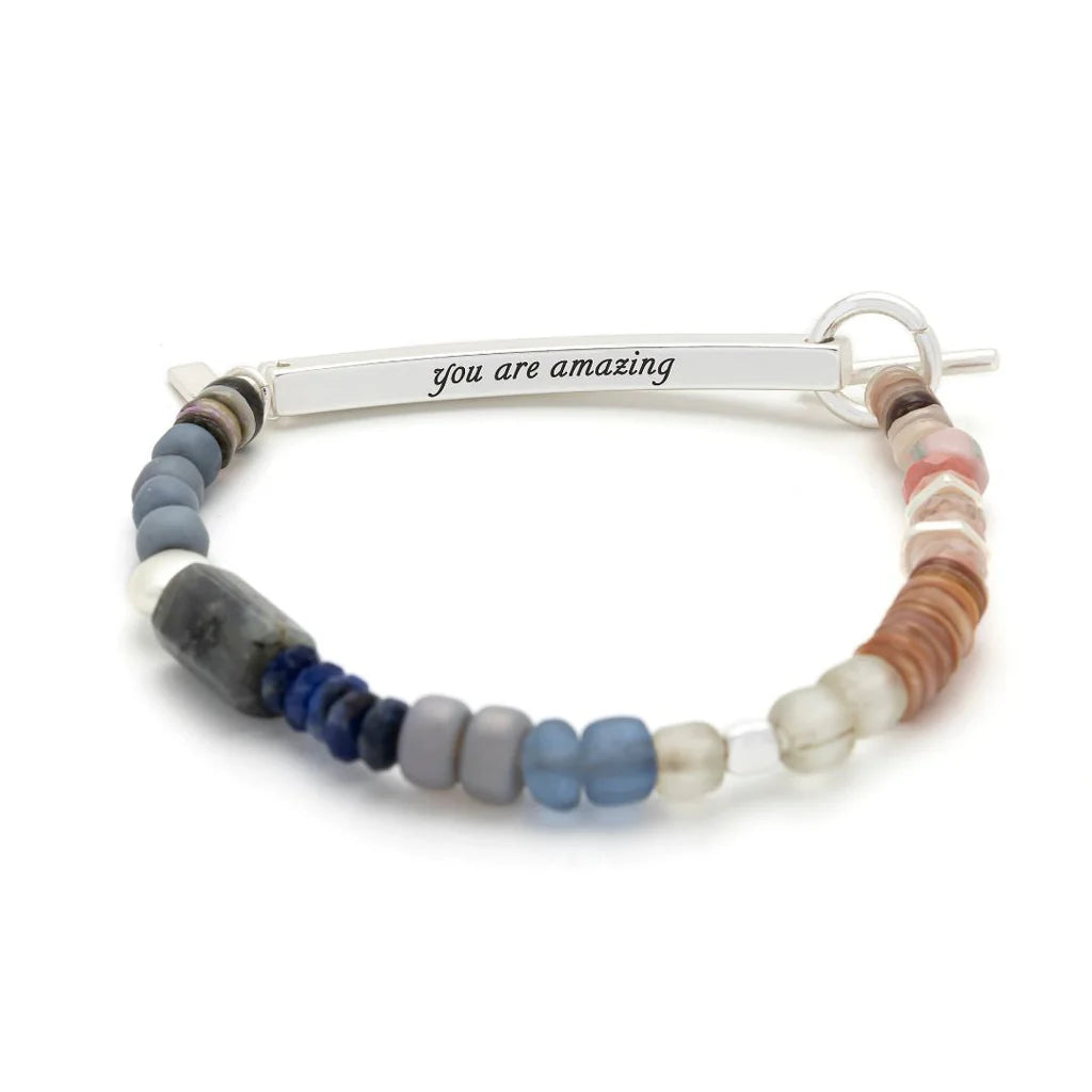 Scout | Hidden Message Stone Bracelet