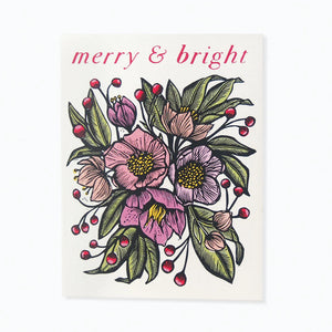 Hawk and Rose Press “Merry & Bright” Christmas Card