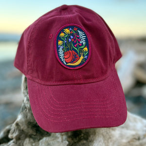 Bough & Antler Hat Wildflowers & Snail
