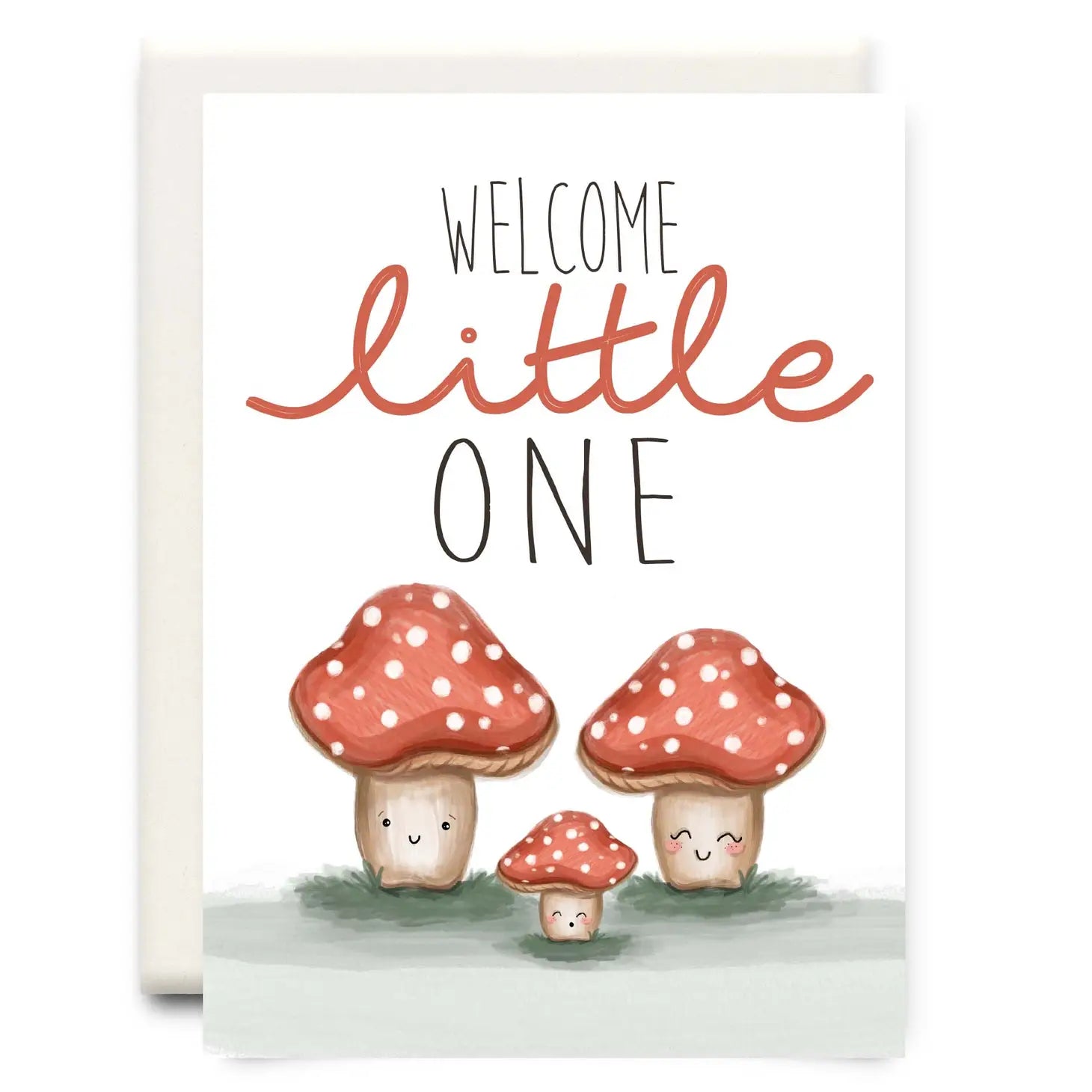 Inkwell Cards "Welcome Little One" Mushroom Card