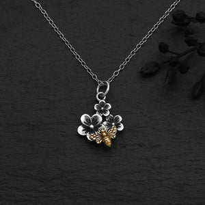 Nina Designs "Cherry Blossom & Bee" Necklace
