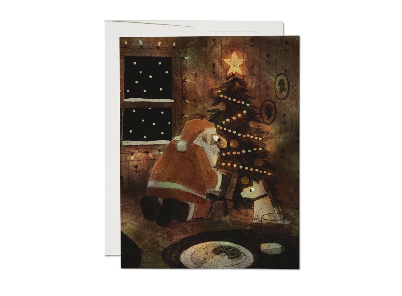 Red Cap Cards “Santa Under the Tree” Card
