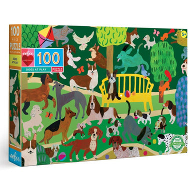 eeBoo  "Dogs at Play" 100 Piece Puzzle