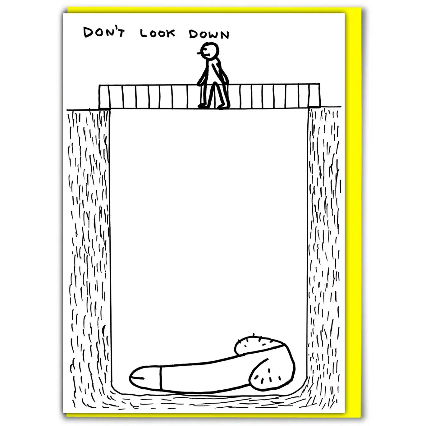 David Shrigley “Don’t Look Down” Card