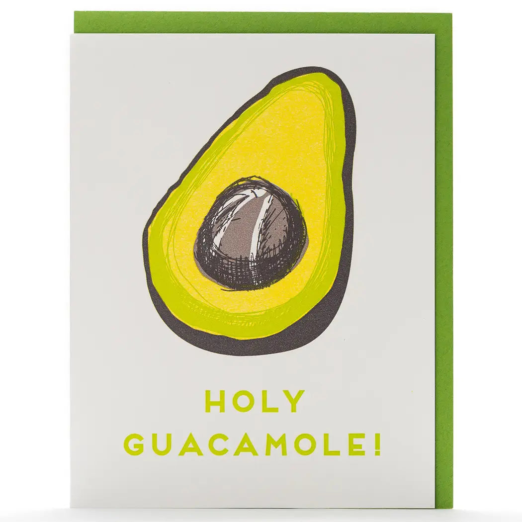 Porchlight Press Letterpress “Holy Guacamole!” Card
