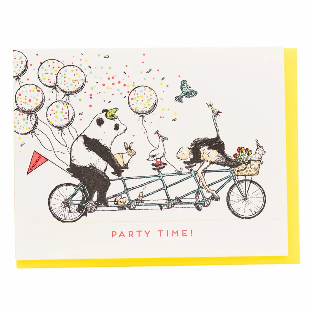 Porchlight Press Letterpress “Party Time!” Birthday Card