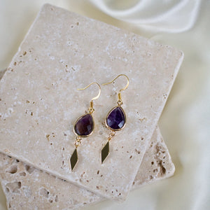 TISH “Aleena” Amethyst Teardrop Earrrings