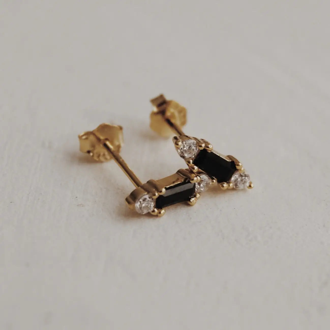 Olive Branch Jewelry & Co. “Raven” Baguette Stud Earrings