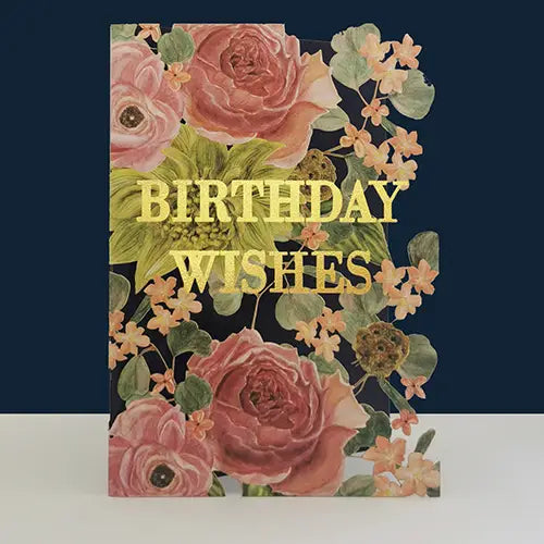 Alljoy Designs “Birthday Wishes” Rose Paper-Cut Card