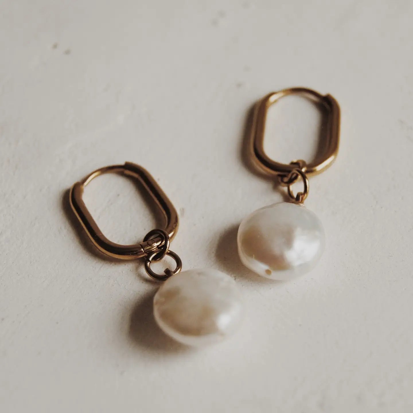 Olive Branch Jewelry & Co. Baroque Pearl Glisten Hoops