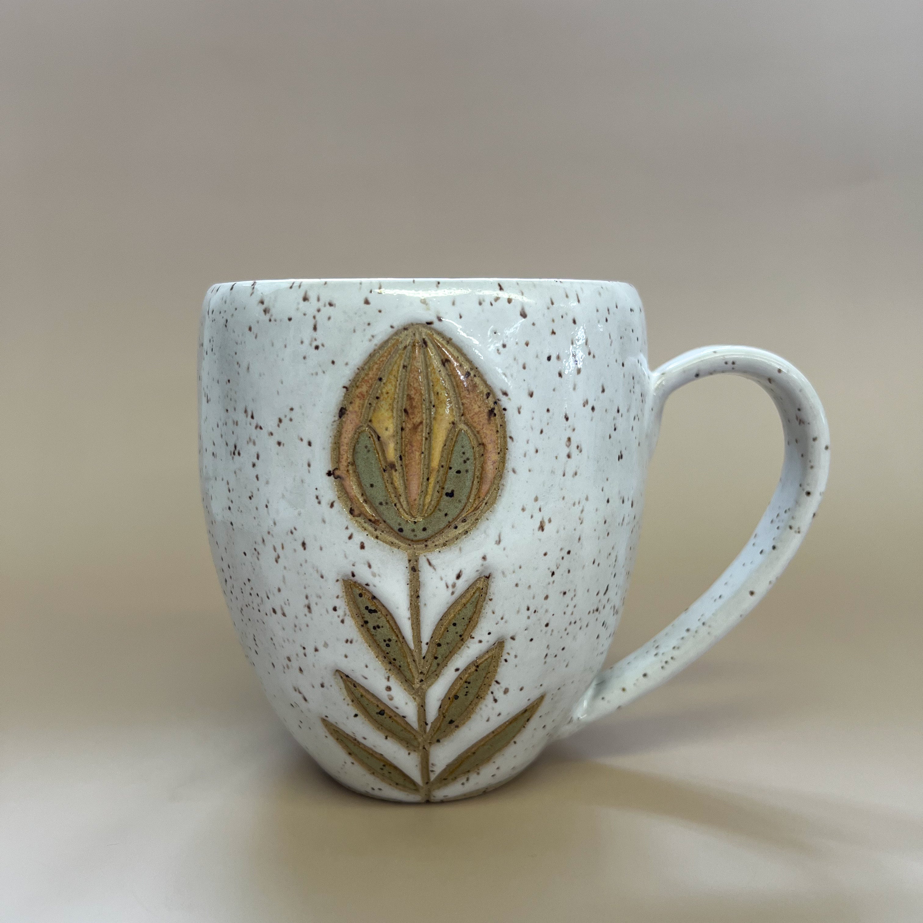 Pottery for Peace | Speckled Flower Mug