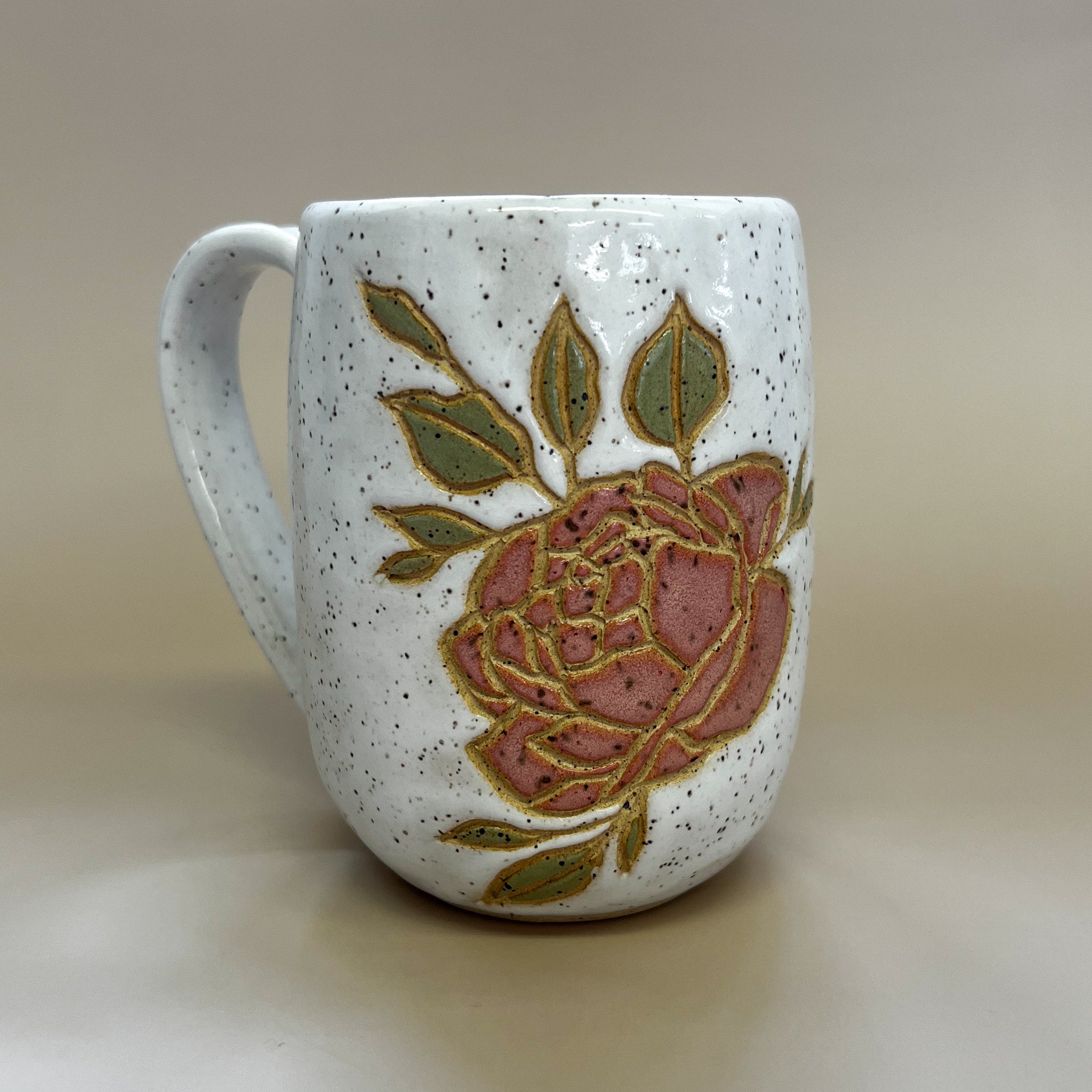 Pottery for Peace | Speckled Flower Mug