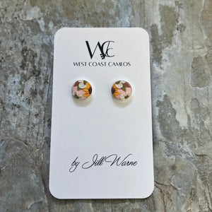 West Coast Cameos "Floral Earrings Spring Blush" Collection