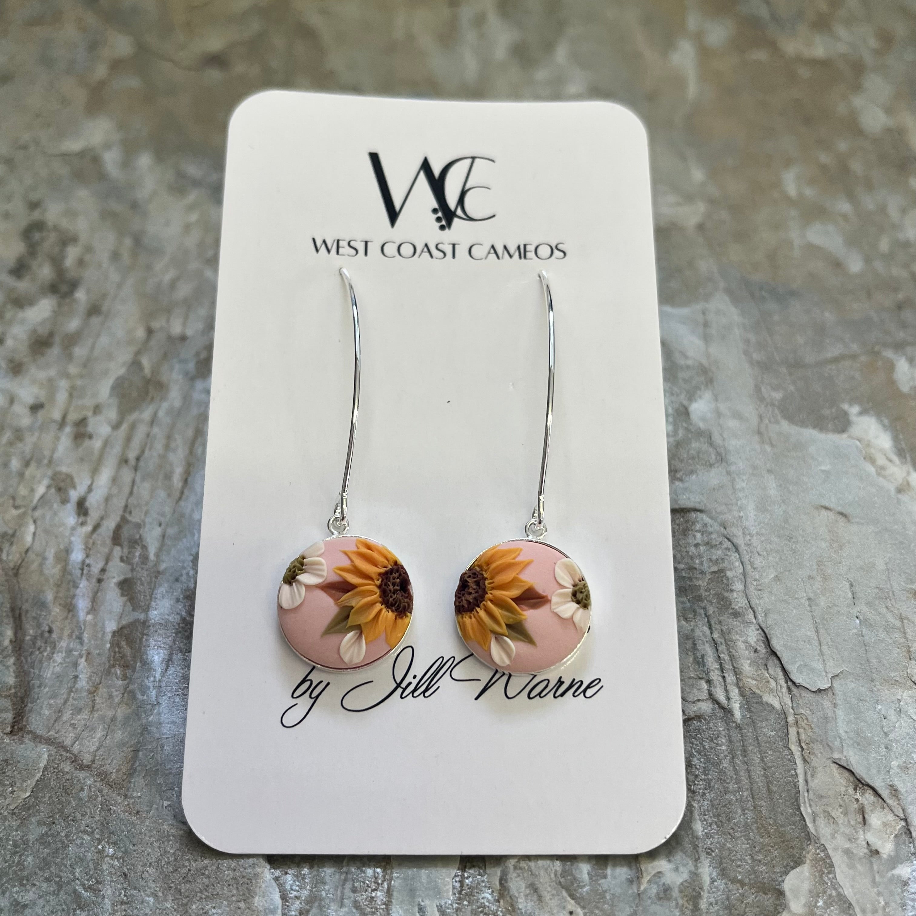 West Coast Cameos "Floral Earrings Spring Blush" Collection