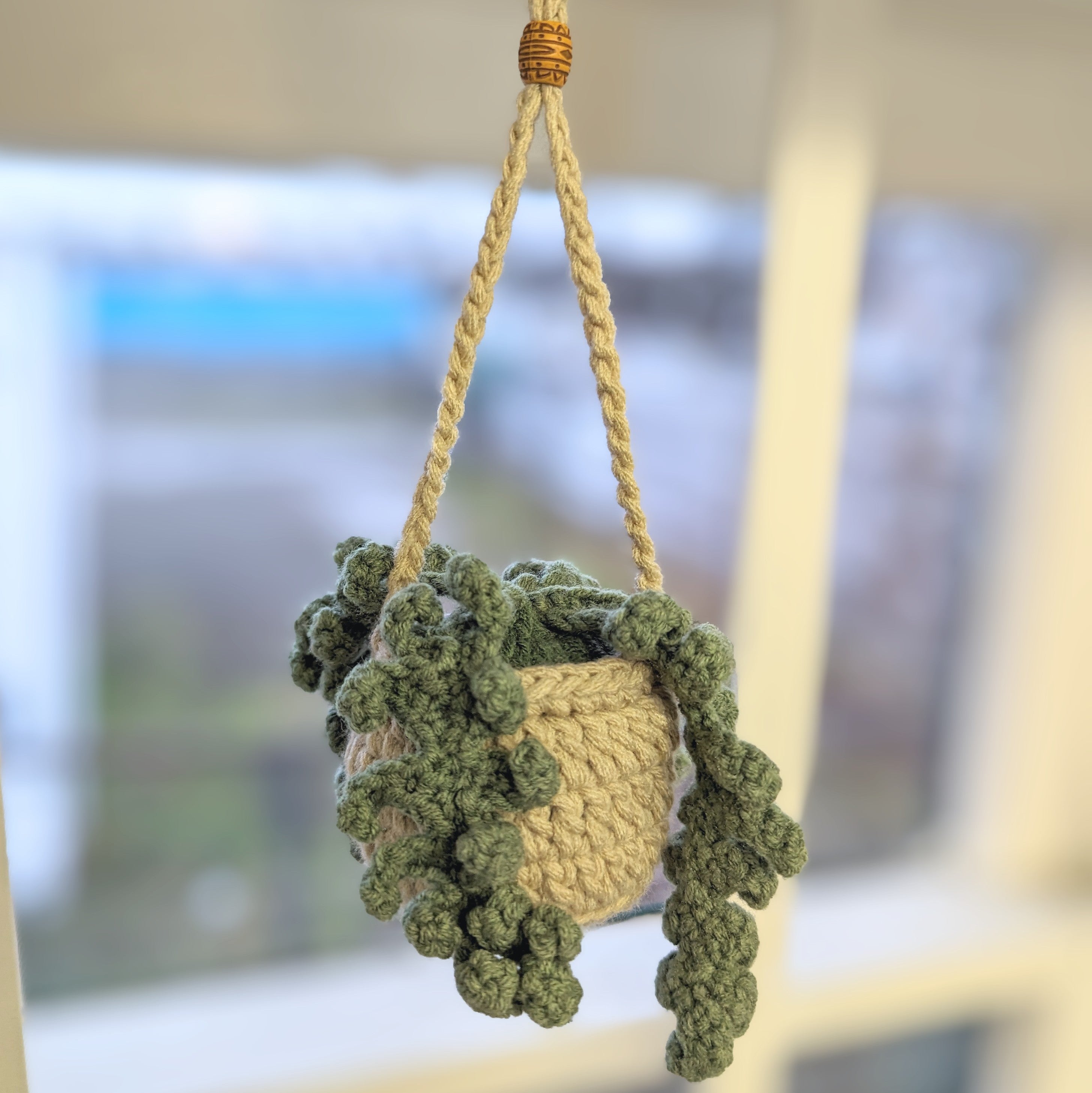 Tomopod Hanging Crochet Car Plant