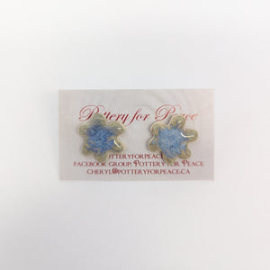 Pottery for Peace Large Flower Pottery Earrings