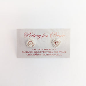 Pottery for Peace Rose Pottery Earrings