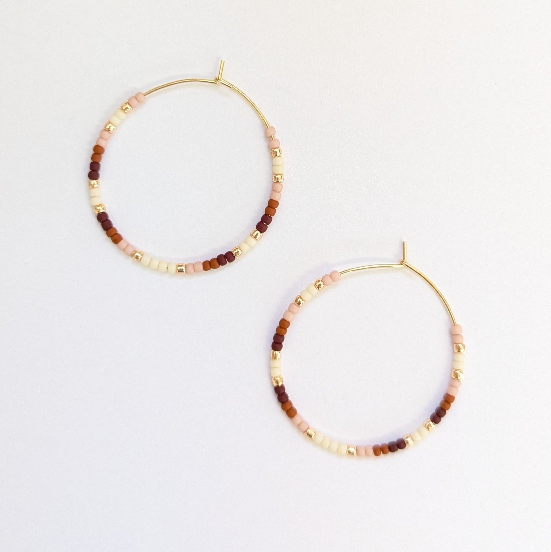 Sand and Sun Beaded Hoop Earrings