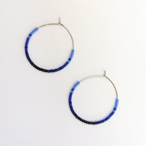 Sand and Sun Beaded Hoop Earrings