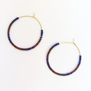 Sand and Sun Beaded Hoop Earrings