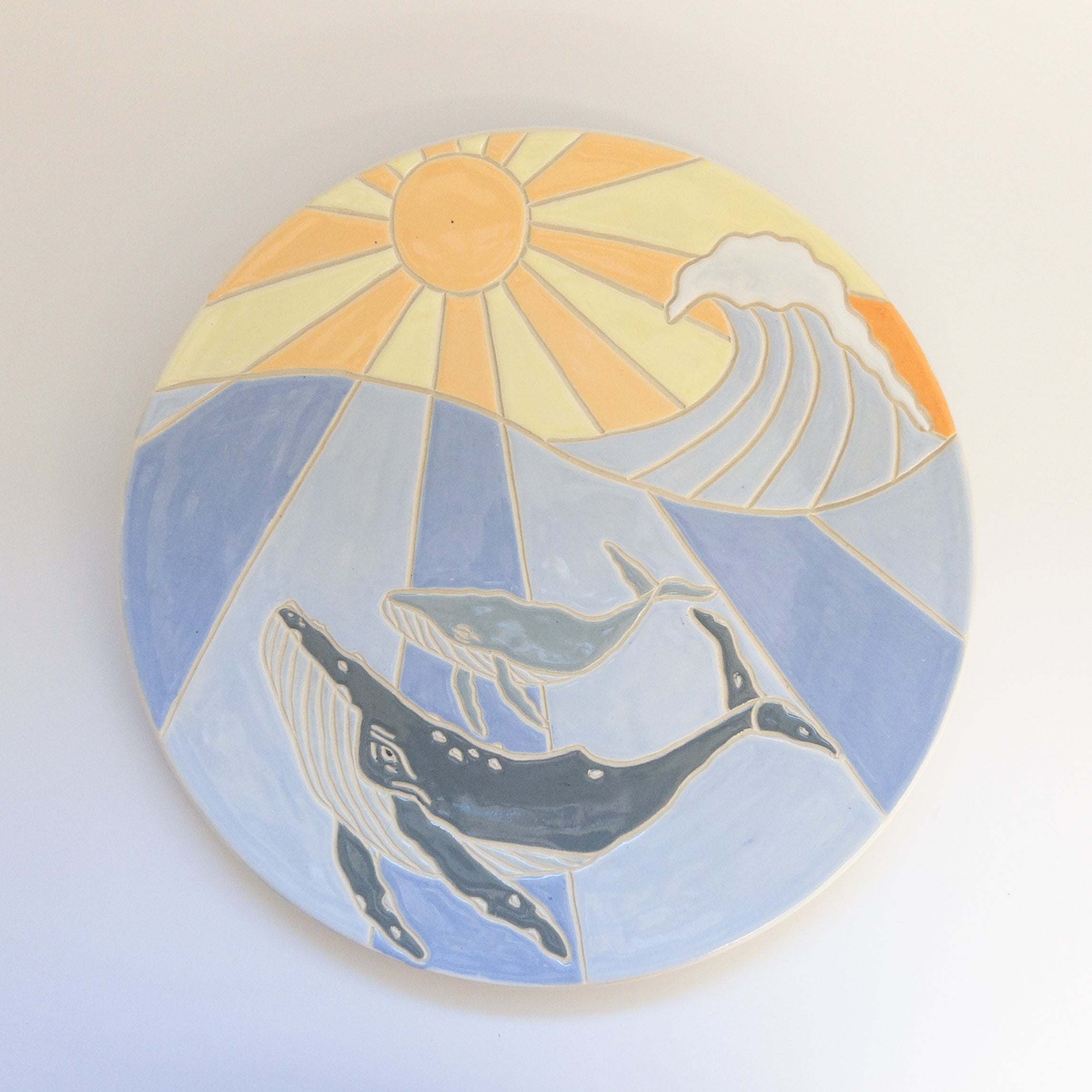 Pottery for Peace | Whales Decorative Plate