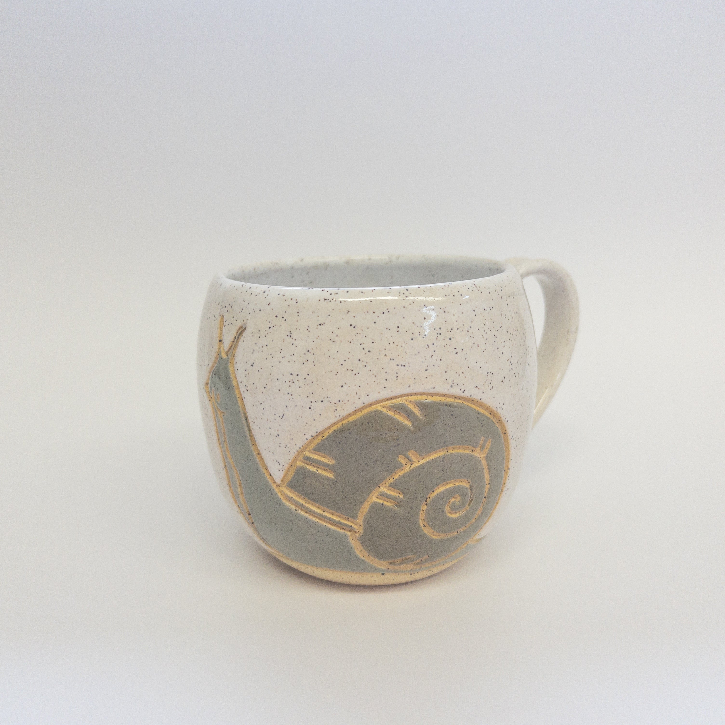 Pottery for Peace | Speckled Brown Snail Mug