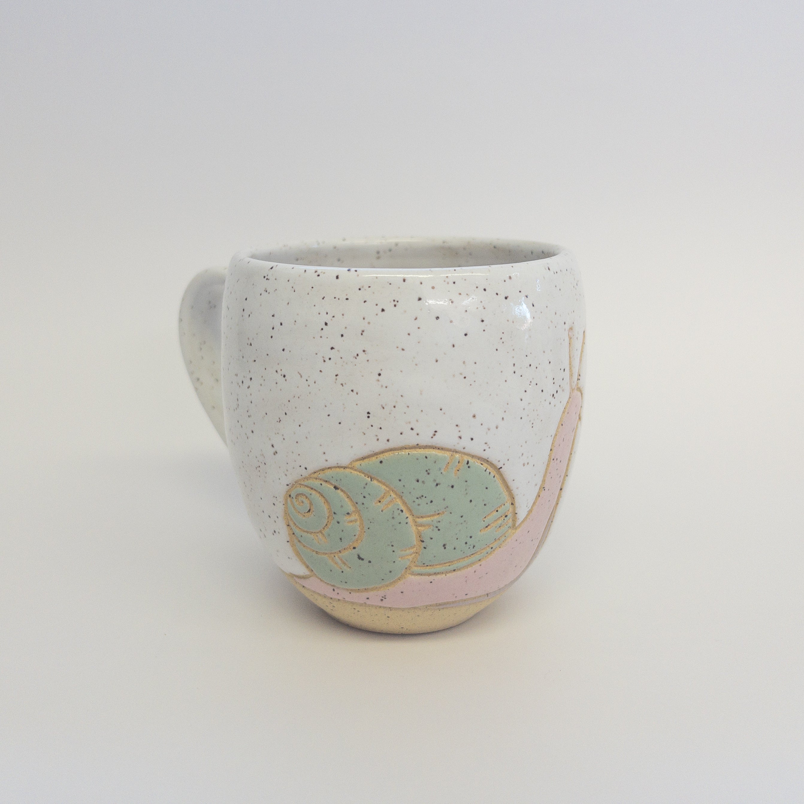 Pottery for Peace | Speckled Pink Snail Mug