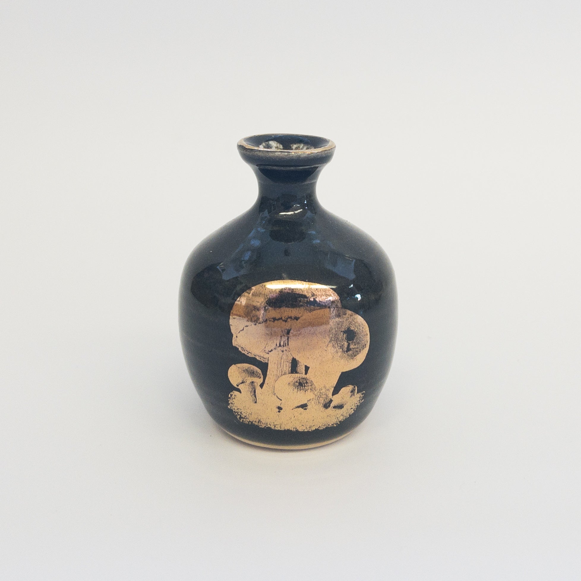 Pottery for Peace | Glossy Black Mini Vases