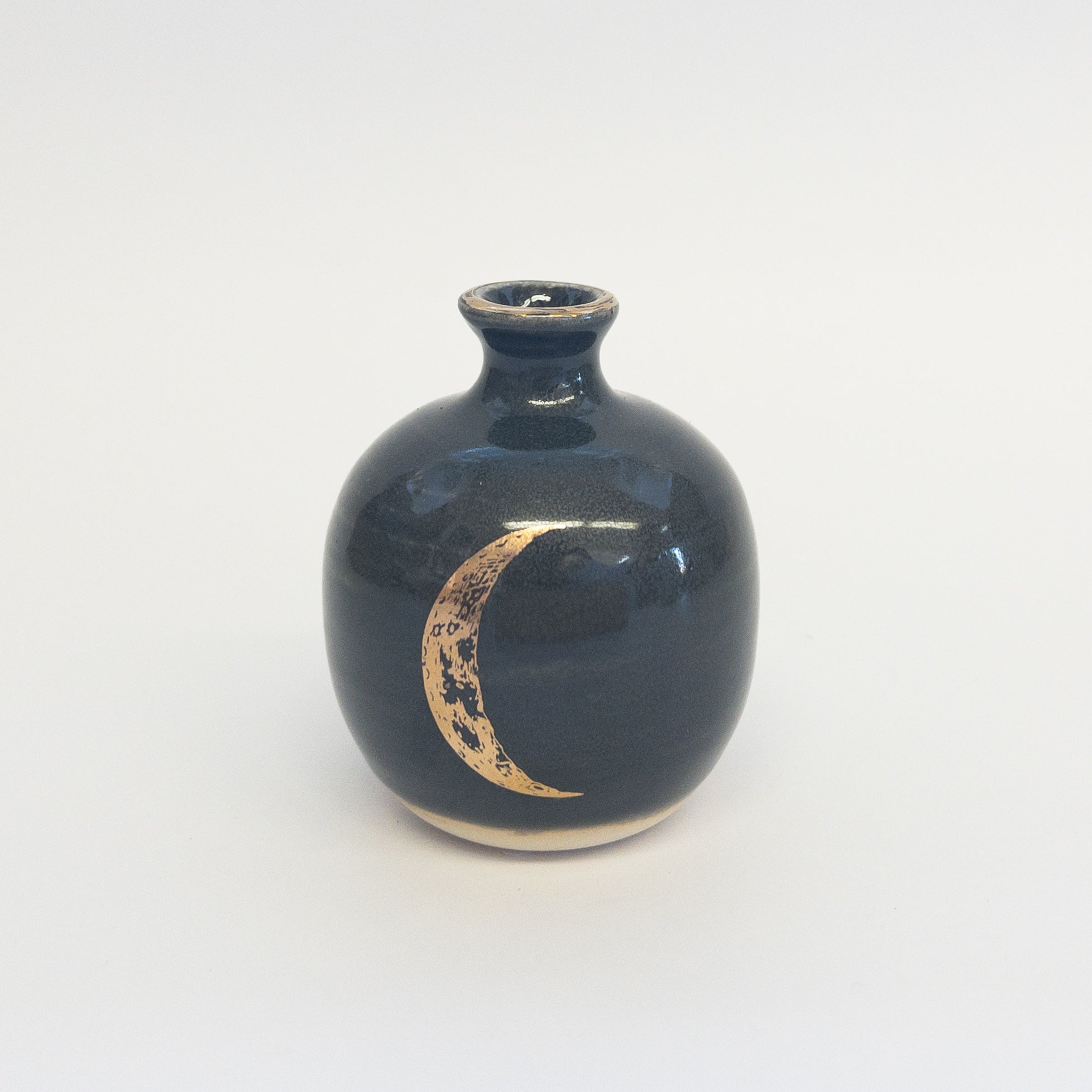 Pottery for Peace | Glossy Black Mini Vases