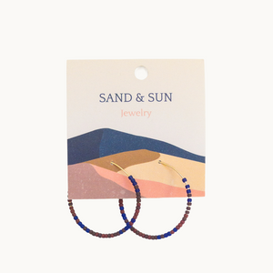 Sand and Sun | Beaded Hoop Earrings