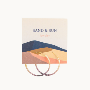 Sand and Sun | Beaded Hoop Earrings