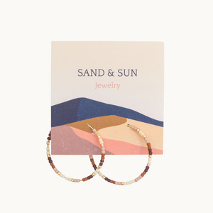 Sand and Sun | Beaded Hoop Earrings