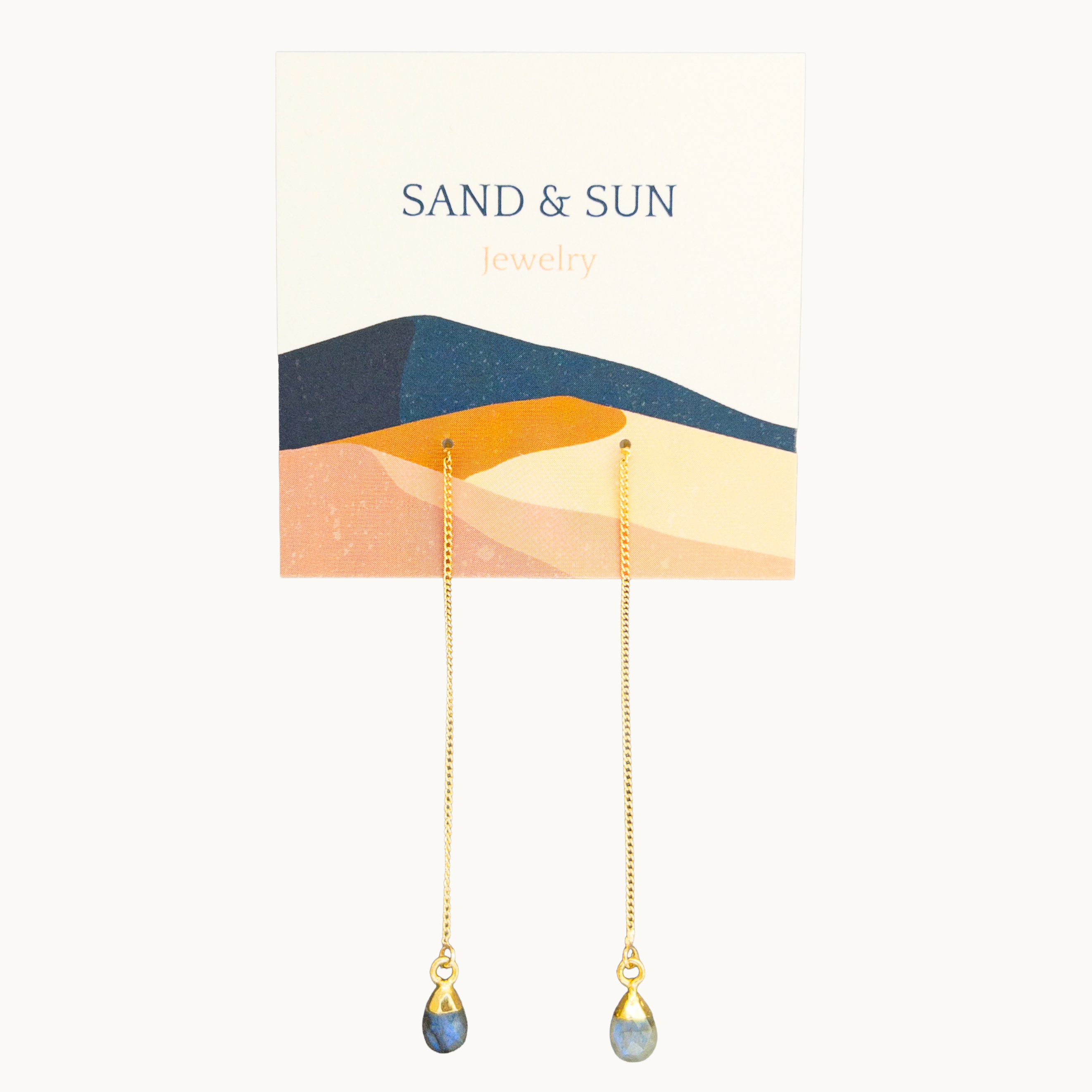 Sand and Sun | Polished Teardrop Gemstone Threaders