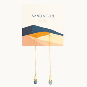 Sand and Sun | Polished Teardrop Gemstone Threaders