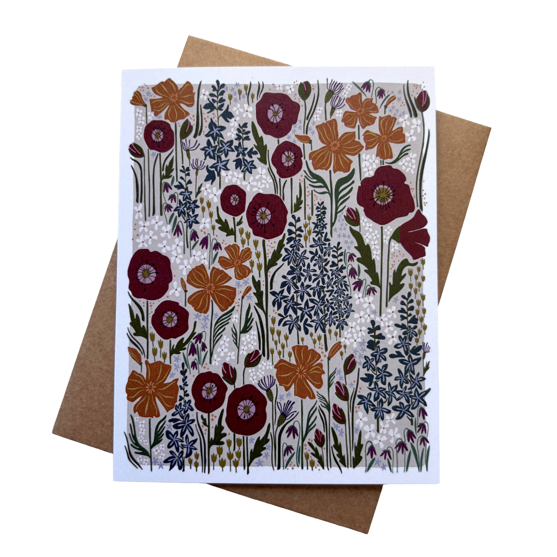 Bough & Antler | "Hollyhawk Gardens" Notecard