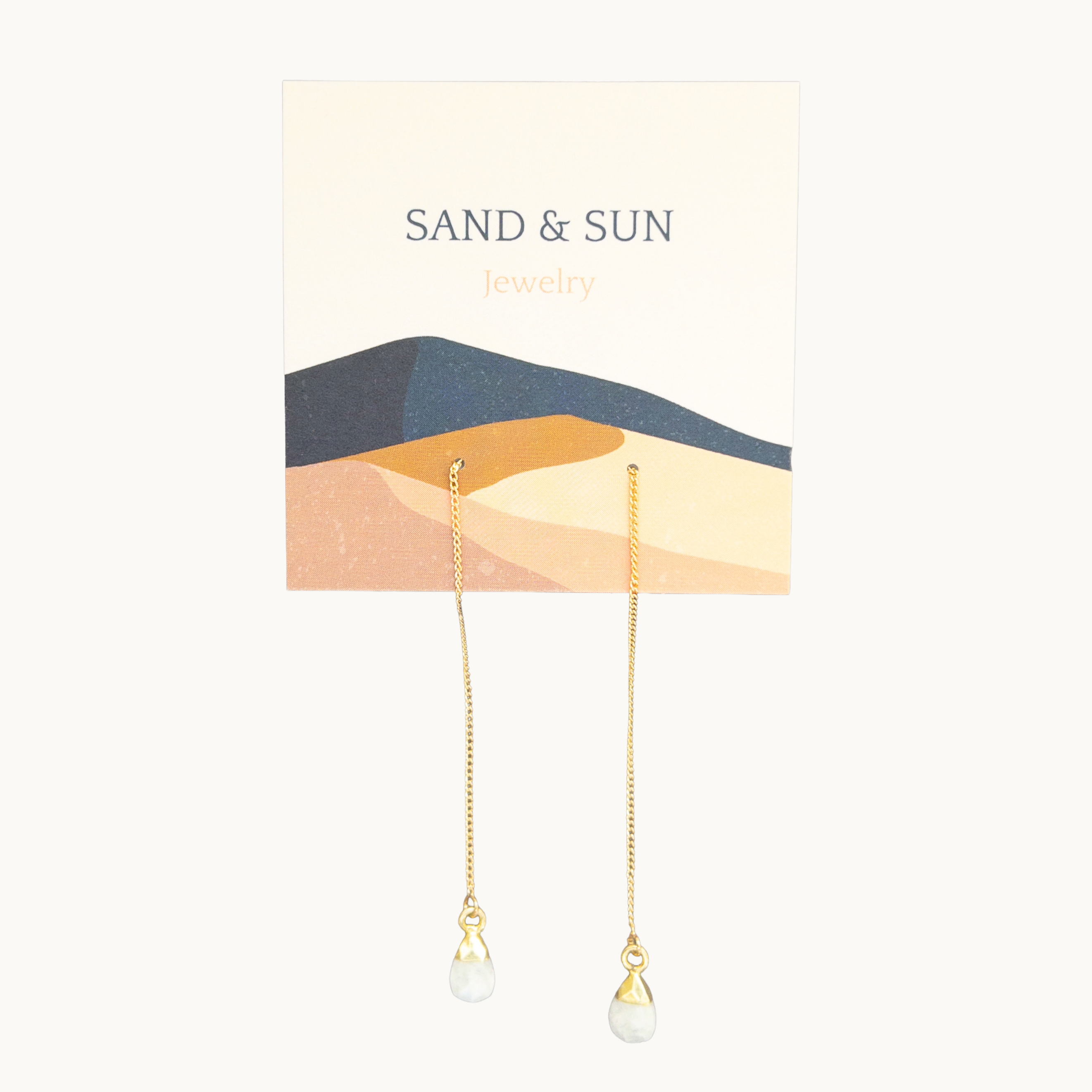 Sand and Sun | Polished Teardrop Gemstone Threaders