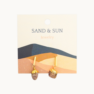 Sand and Sun | Raw Gemstone Studs