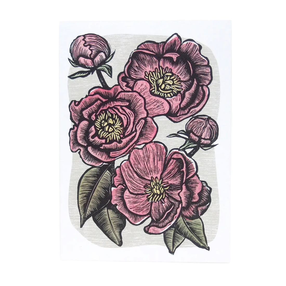 Hawk & Rose Press | “Peonies” Card