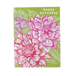 Hawk & Rose Press | "Birthday Dahlias" Card