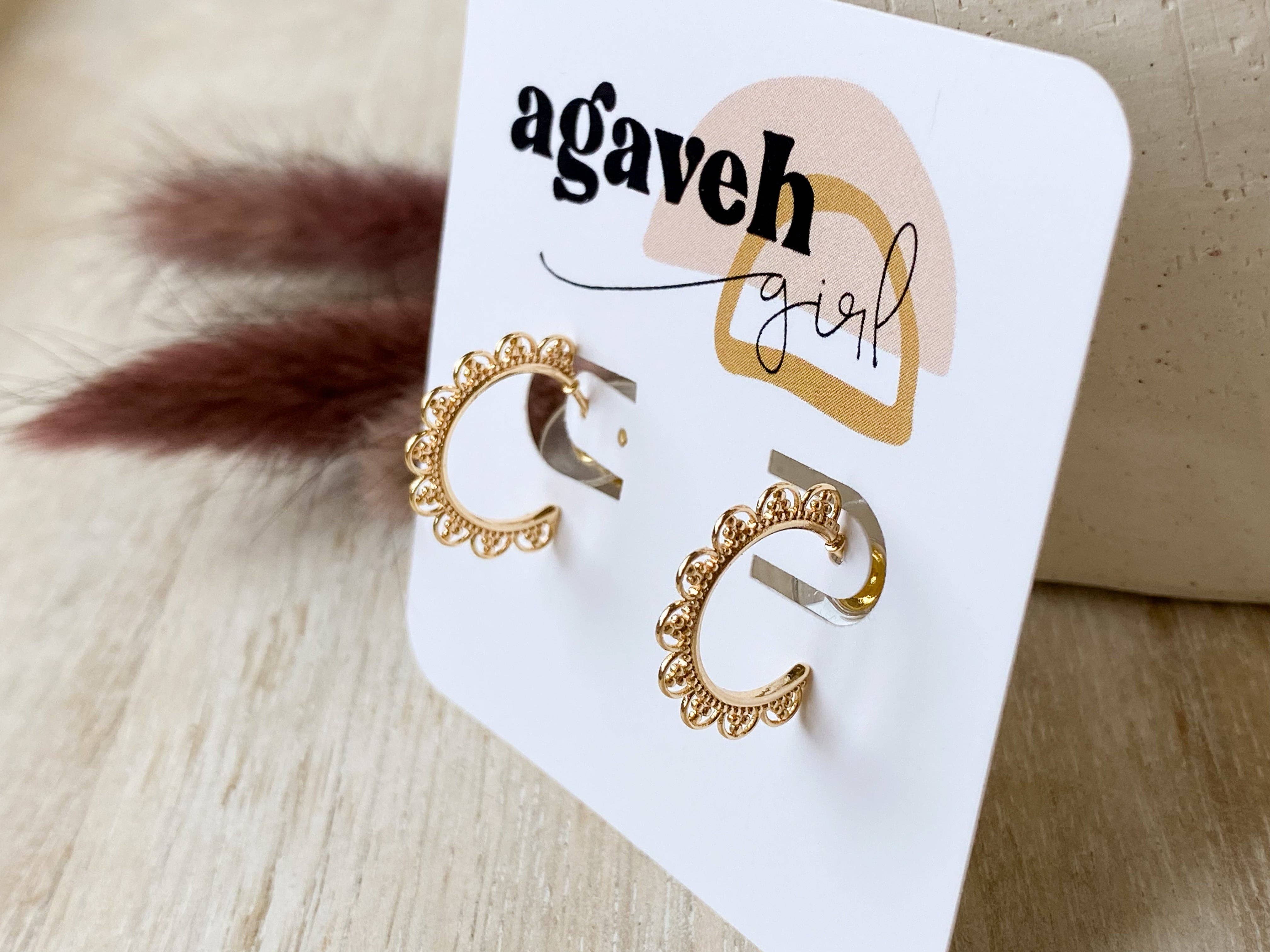 Agaveh Girl Lace Hoops