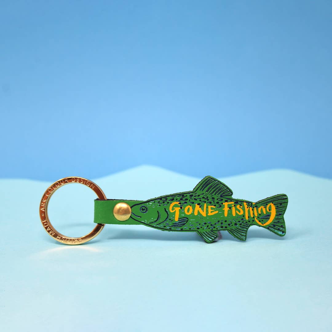 Ark Colour Design | "Gone Fishing" Leather Keychain