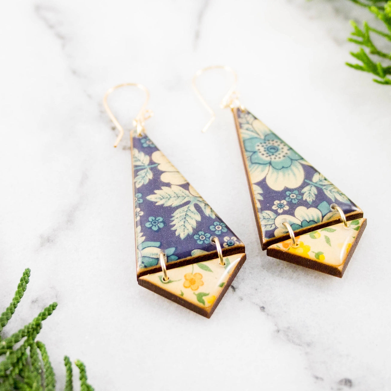 No Man's Land "Vintage Italian Florals" Earrings