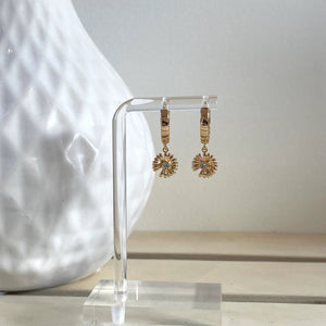 Clover and Coast "Daisy Charm" Hoops