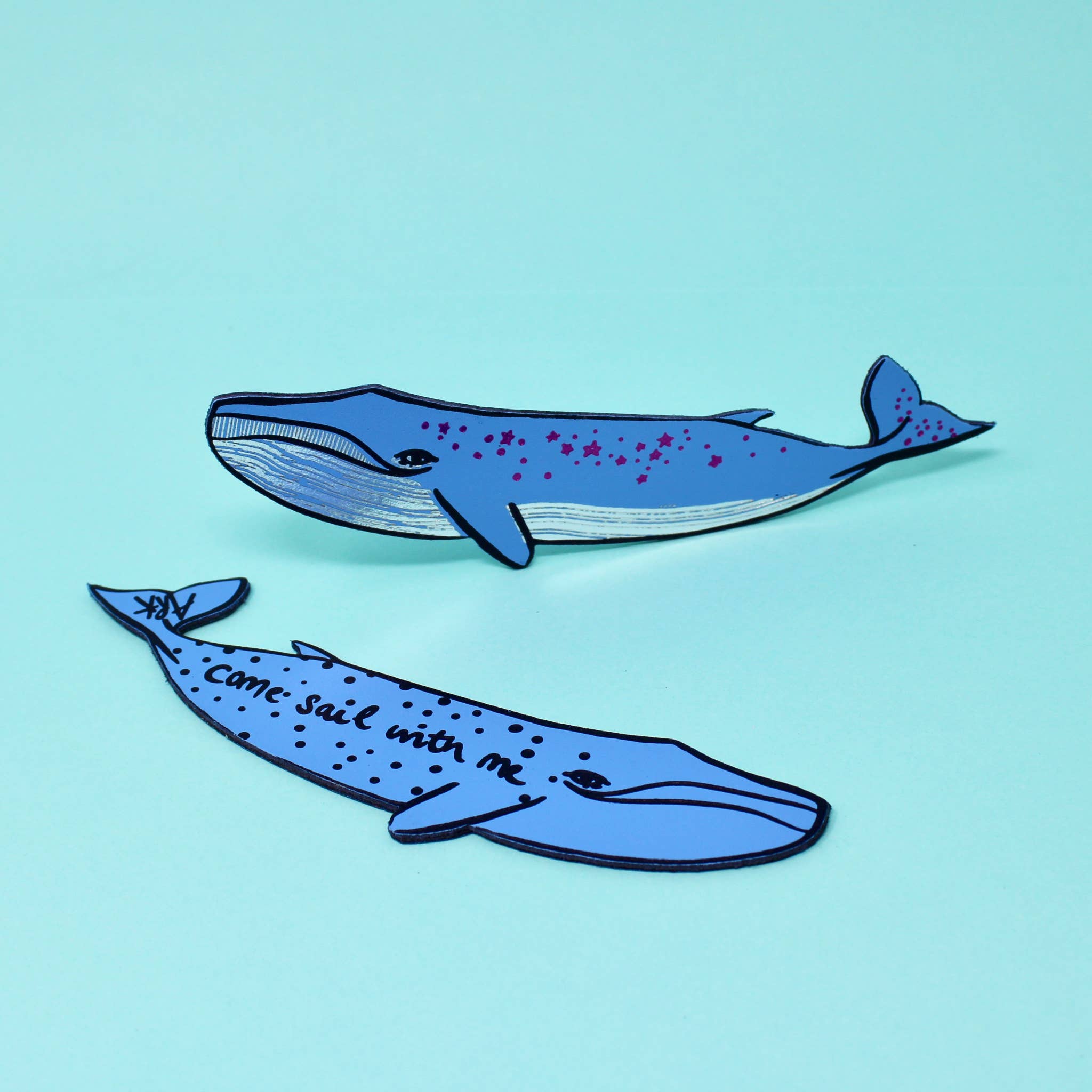 Ark Colour Design | "Whale" Leather Bookmark