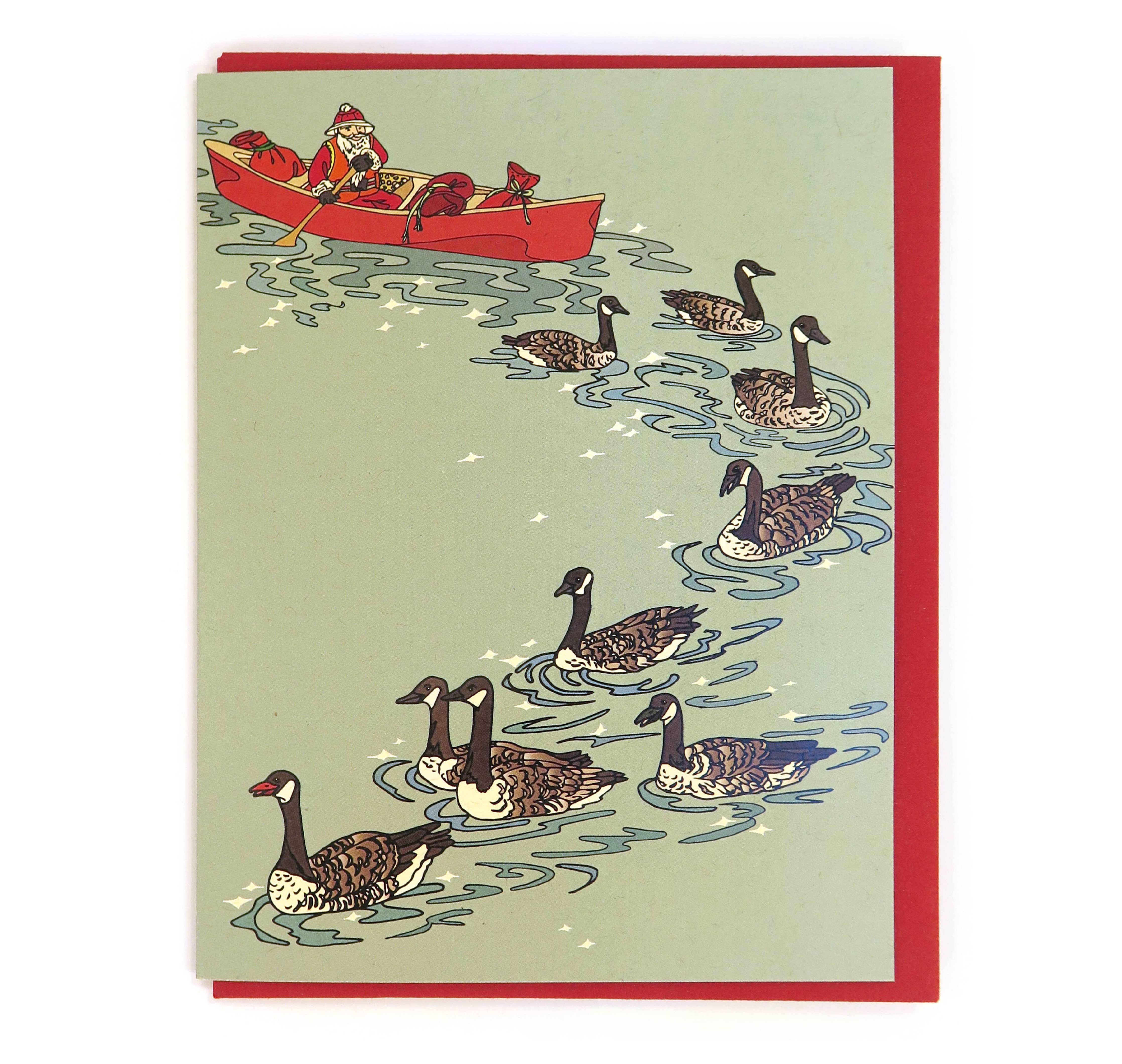 Wild Life Illustration Co. | "Christmas Canoe Trip" Card